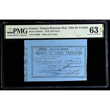 Francia, Verdun, 20 Francs, 1870-10-15, D 2206, UNC 63 EPQ, PMG