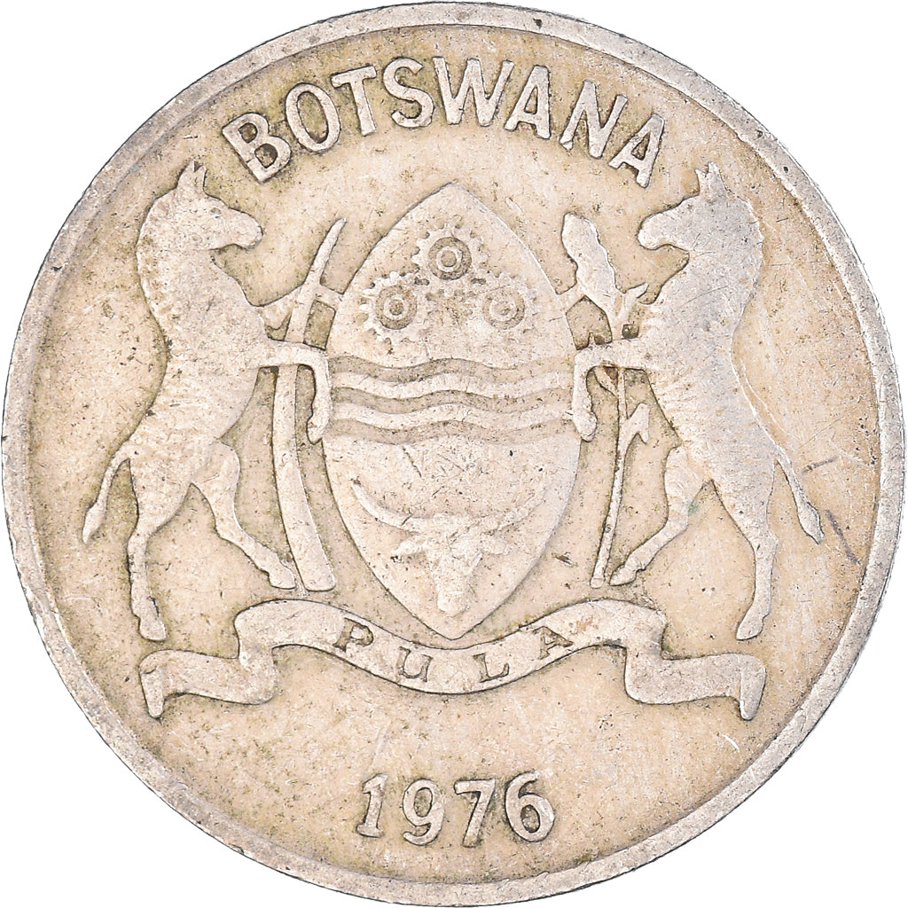 Moneta, Botswana, 25 Thebe, 1976