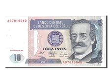 Biljet, Peru, 10 Intis, 1987, NIEUW