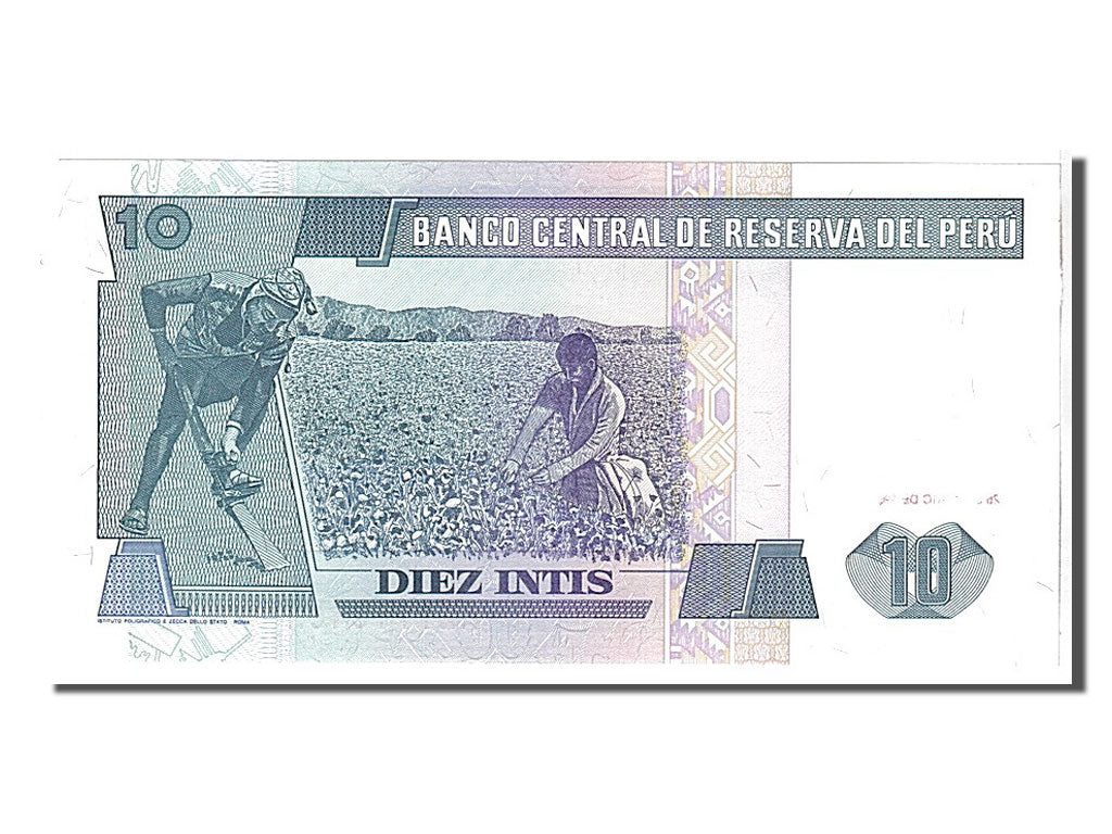 Geldschein, Peru, 10 Intis, 1987, KM:129, UNZ