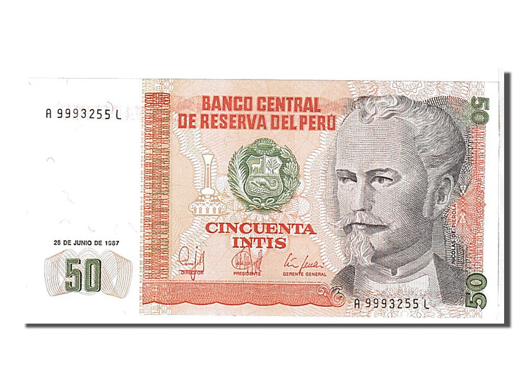 Billete, 50 Intis, 1987, Perú, KM:131b, UNC