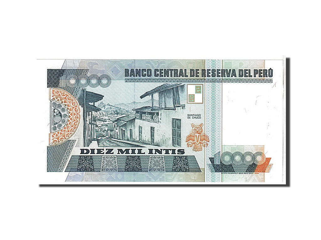 Banknote, Peru, 10,000 Intis, 1988, KM:140, UNC(65-70)