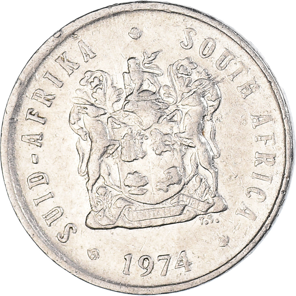 Monnaie, Afrique du Sud, 5 Cents, 1974