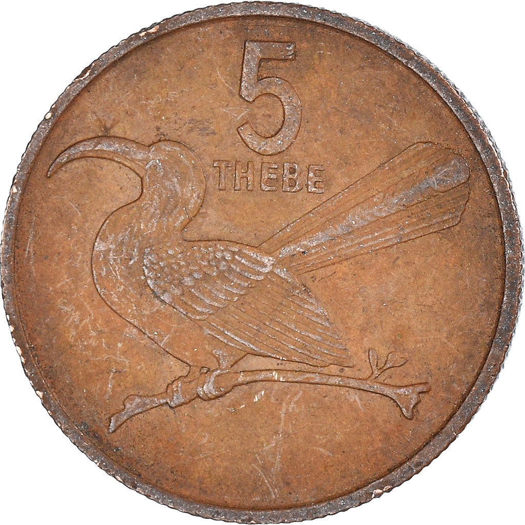 Münze, Botswana, 5 Thebe, 1980