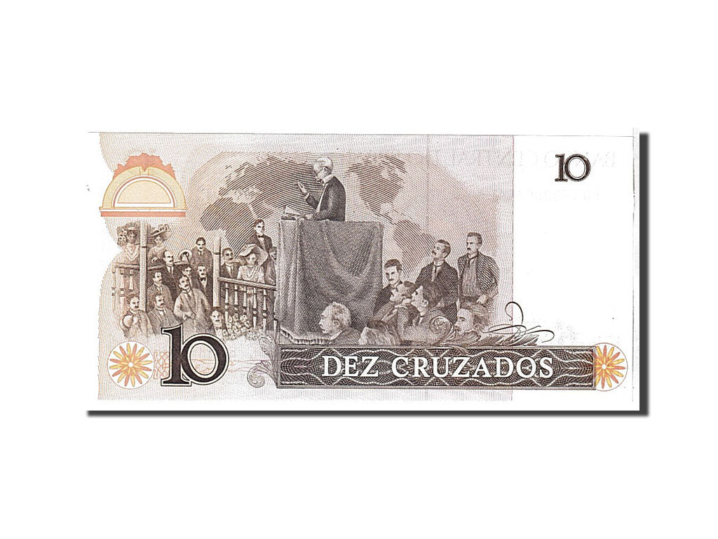 Banknote, Brazil, 10 Cruzados, 1987, UNC(65-70)