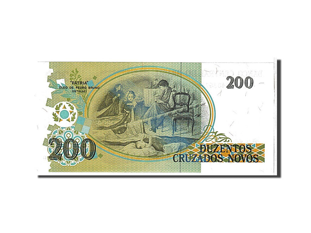 Banknote, Brazil, 200 Cruzeiros on 200 Cruzados Novos, 1990, KM:225b, UNC(65-70)