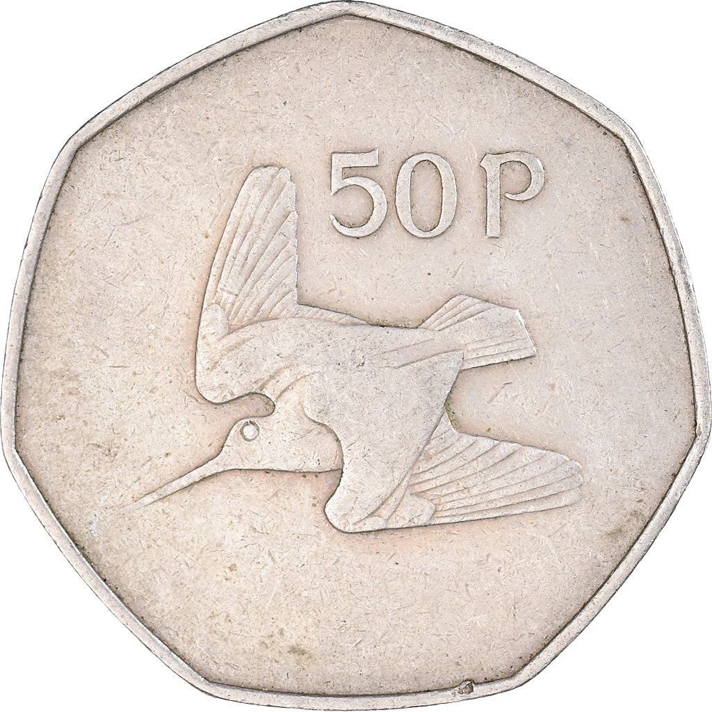 Moeda, REPÚBLICA DA IRLANDA, 50 Pence, 1970