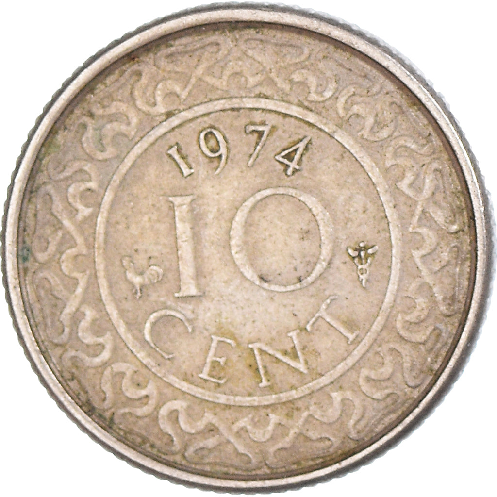 Moneta, Suriname, 10 Cents, 1974