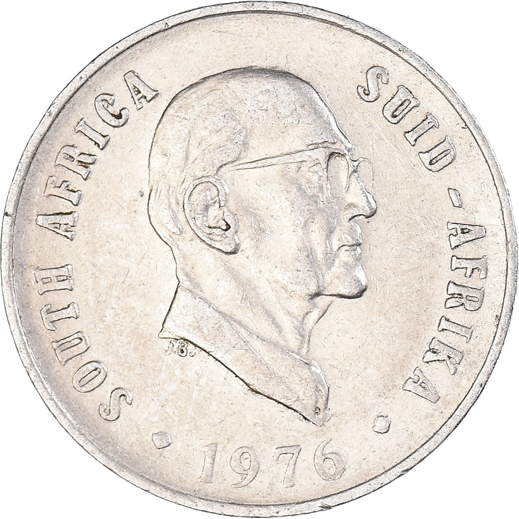 Moeda, África do Sul, 10 Cents, 1976