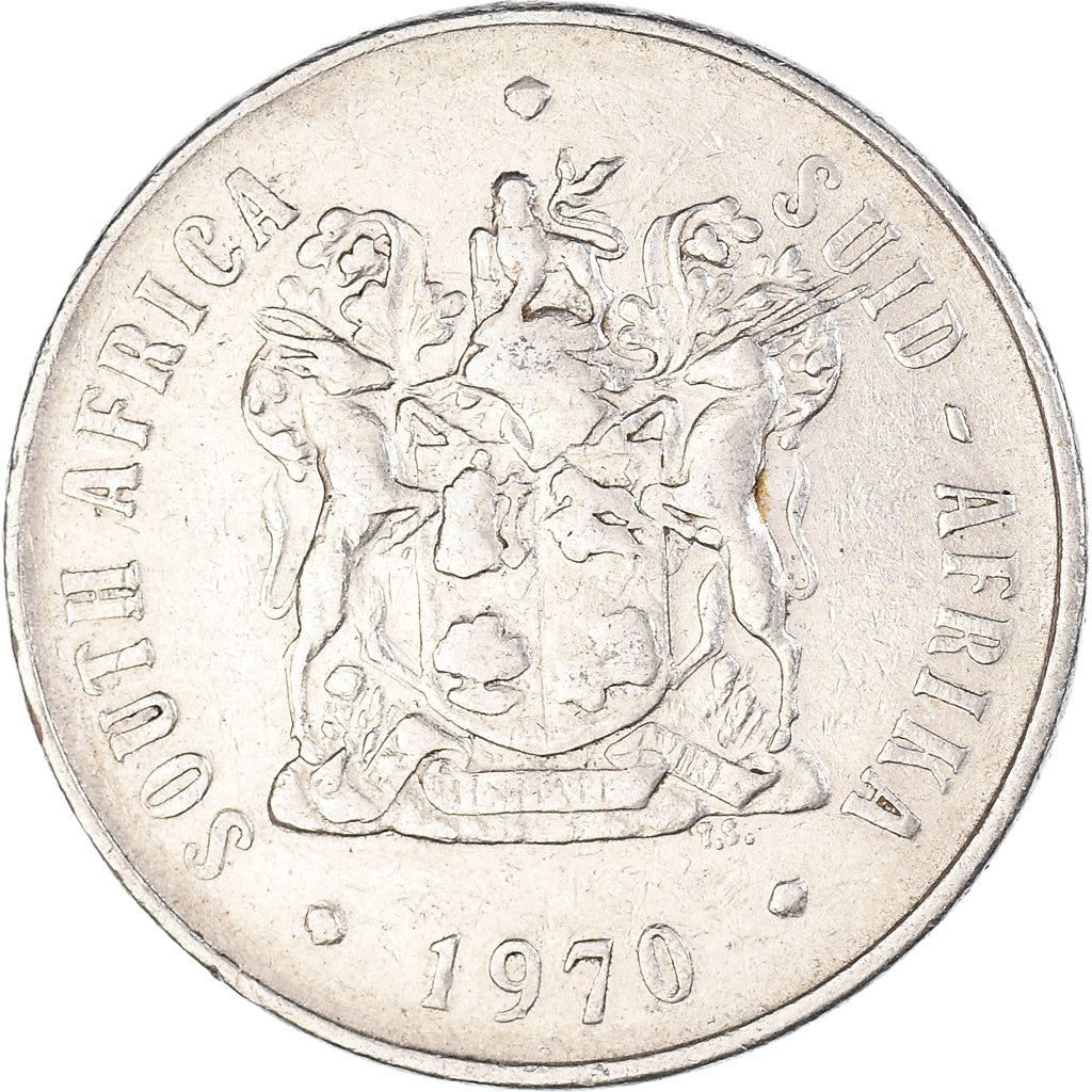Moeda, África do Sul, 50 Cents, 1970