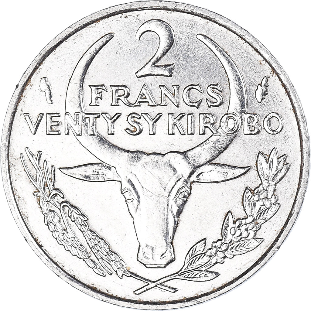 Moneta, Madagascar, 2 Francs, 1981