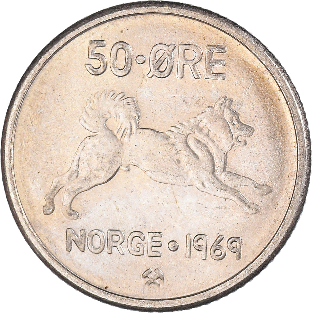 Coin, Norway, 50 Öre, 1969