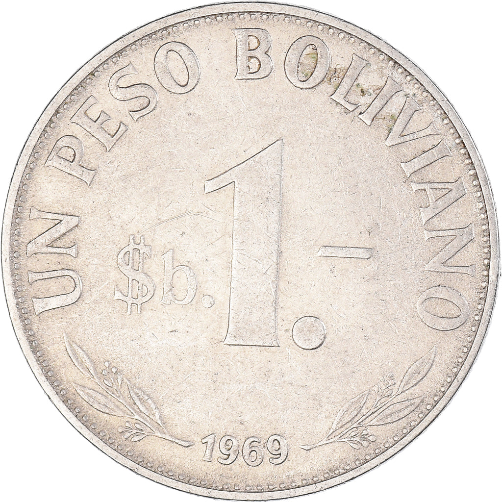 Coin, Bolivia, Peso Boliviano, 1969