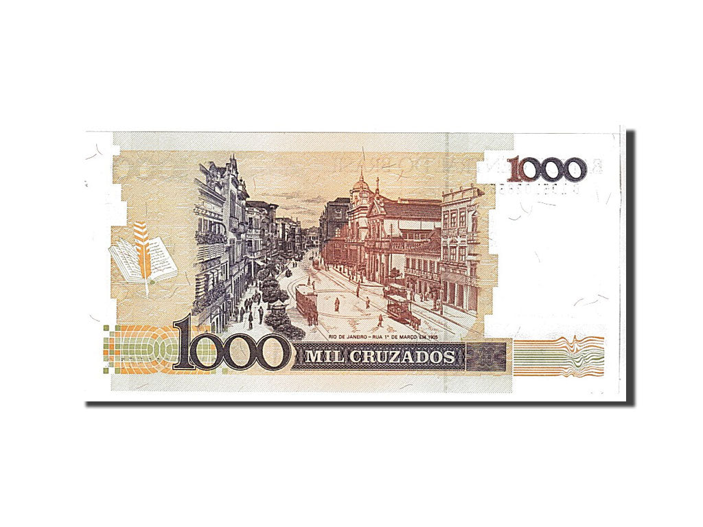 Banconote, Brasile, 1 Cruzado Novo on 1000 Cruzados, 1989, KM:216b, FDS