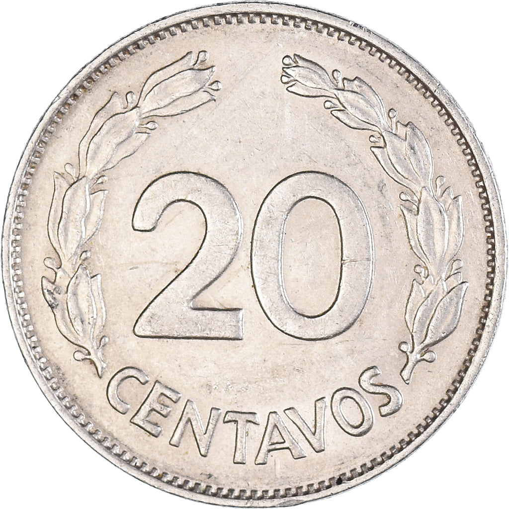 Münze, Ecuador, 20 Centavos, 1971
