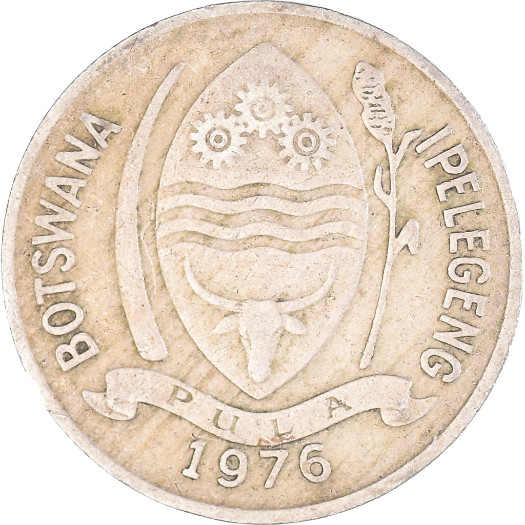 Coin, Botswana, 10 Thebe, 1976