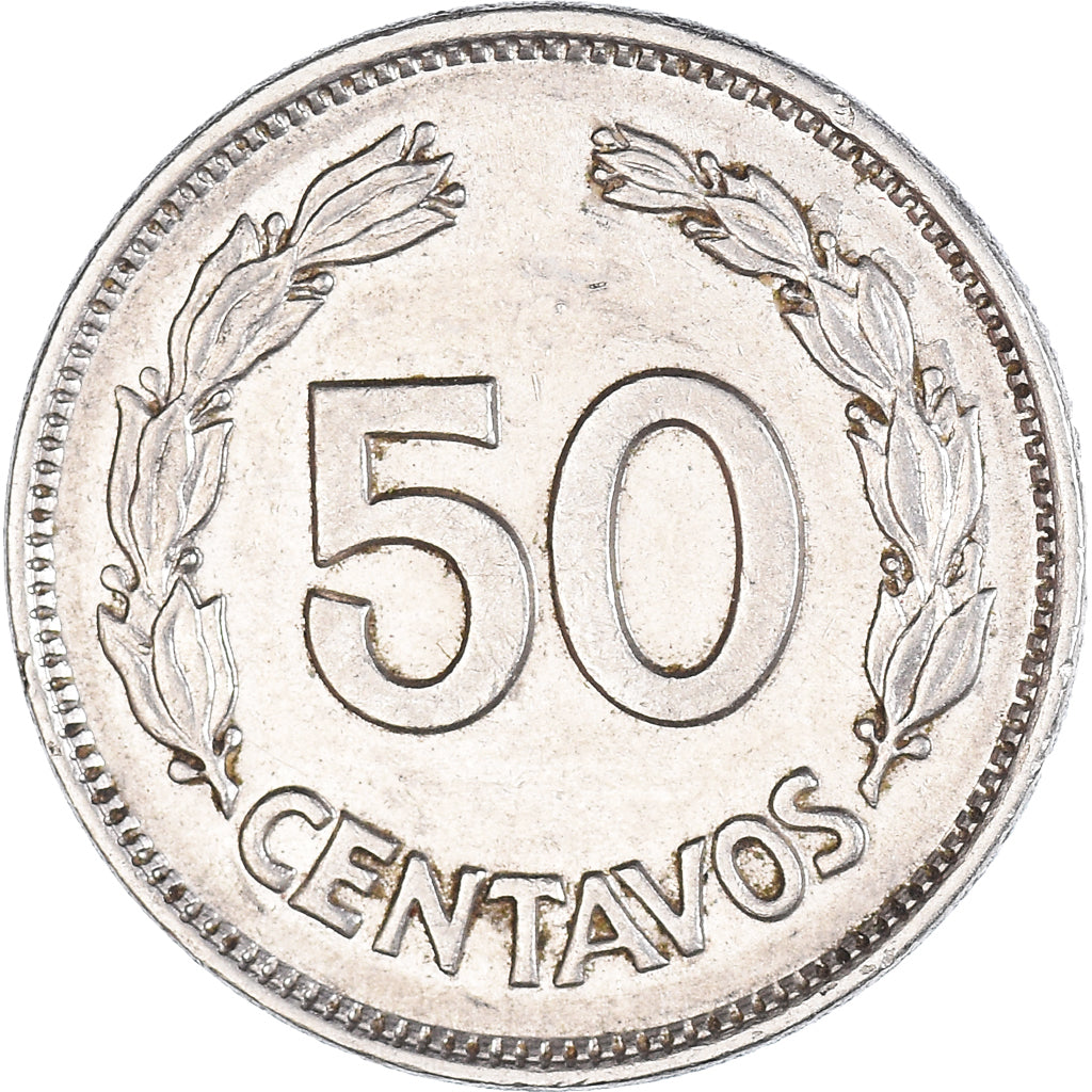 Munten, Ecuador, 50 Centavos, Cincuenta, 1963
