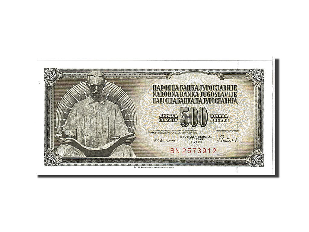Banknote, Yugoslavia, 500 Dinara, 1986, UNC(65-70)