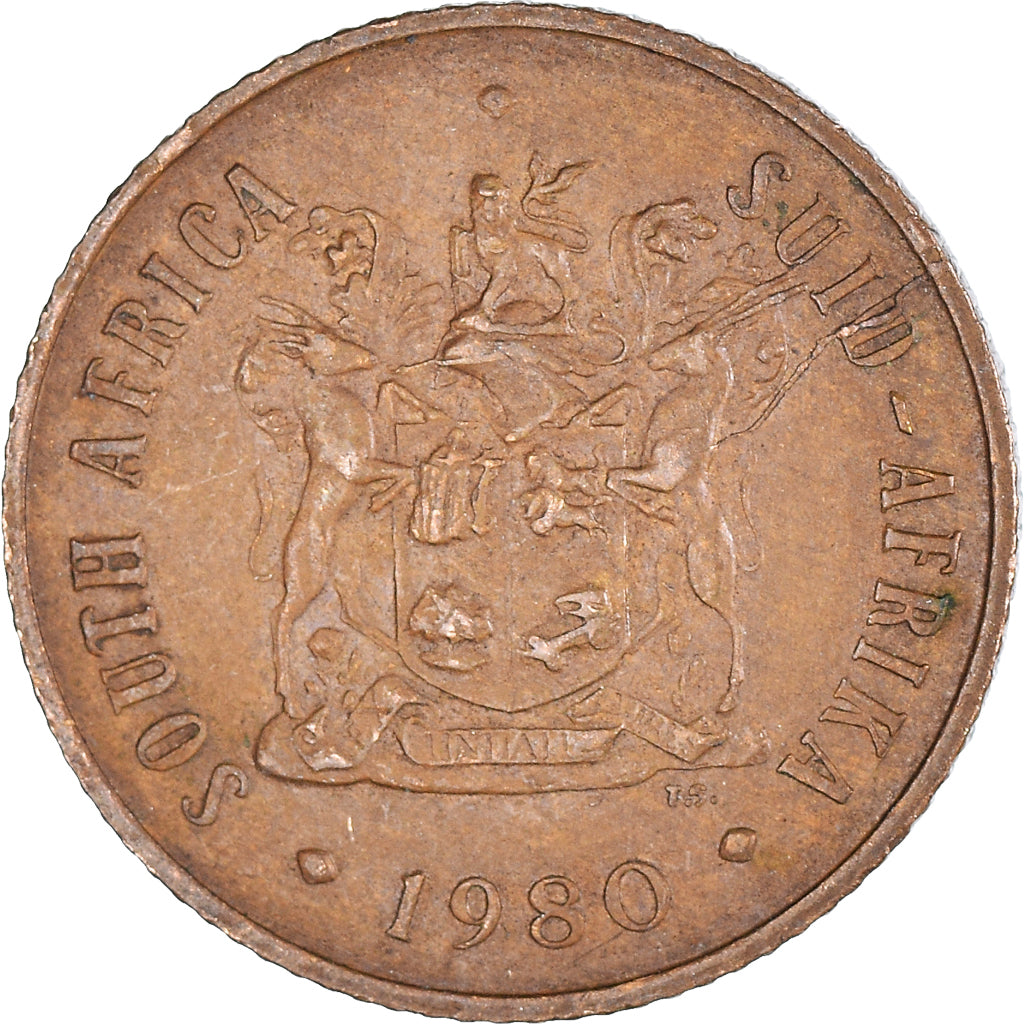 Moneda, Sudáfrica, 2 Cents, 1980
