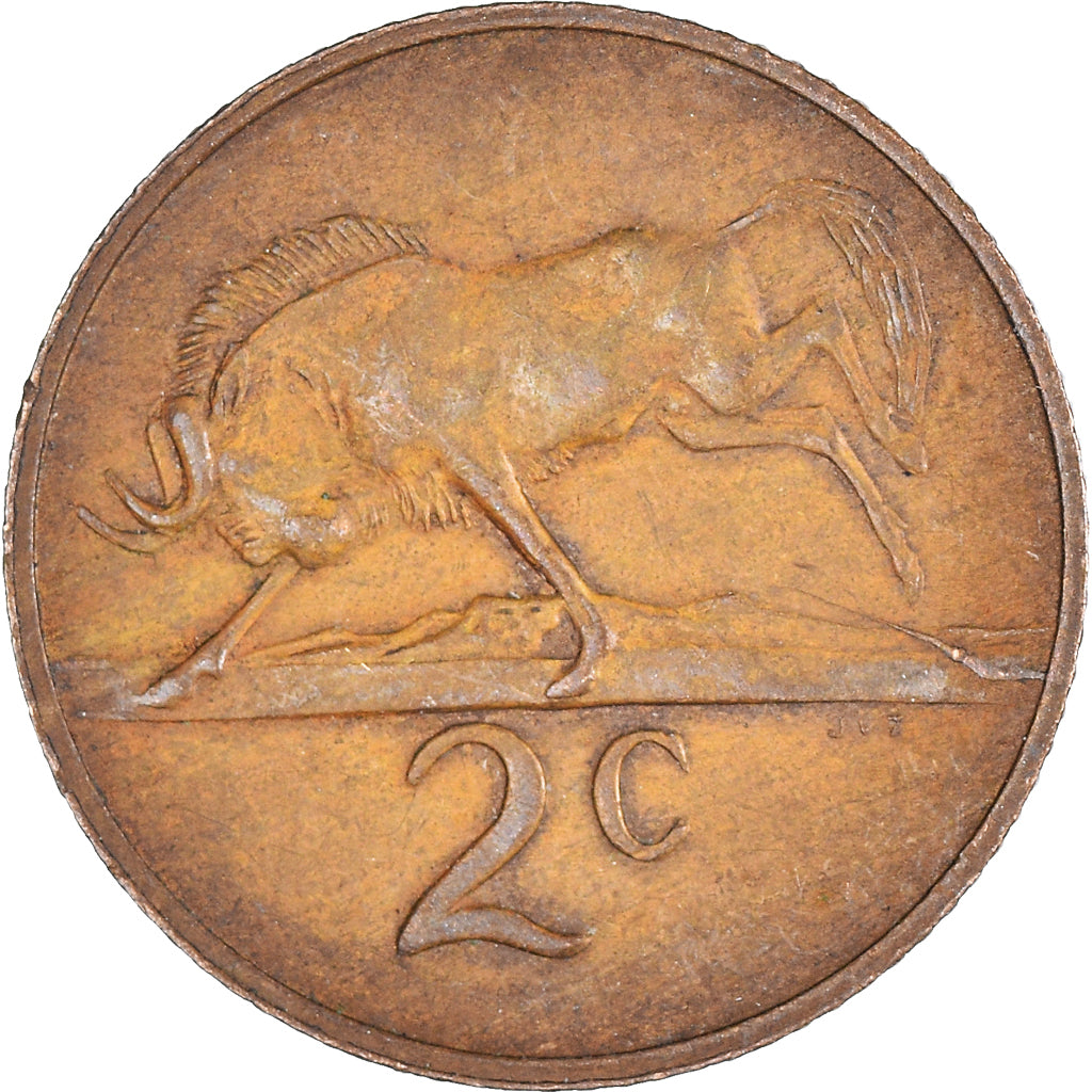 Moneda, Sudáfrica, 2 Cents, 1980