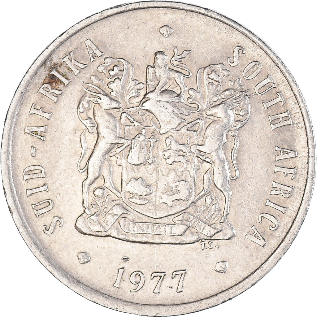 Monnaie, Afrique du Sud, 20 Cents, 1977