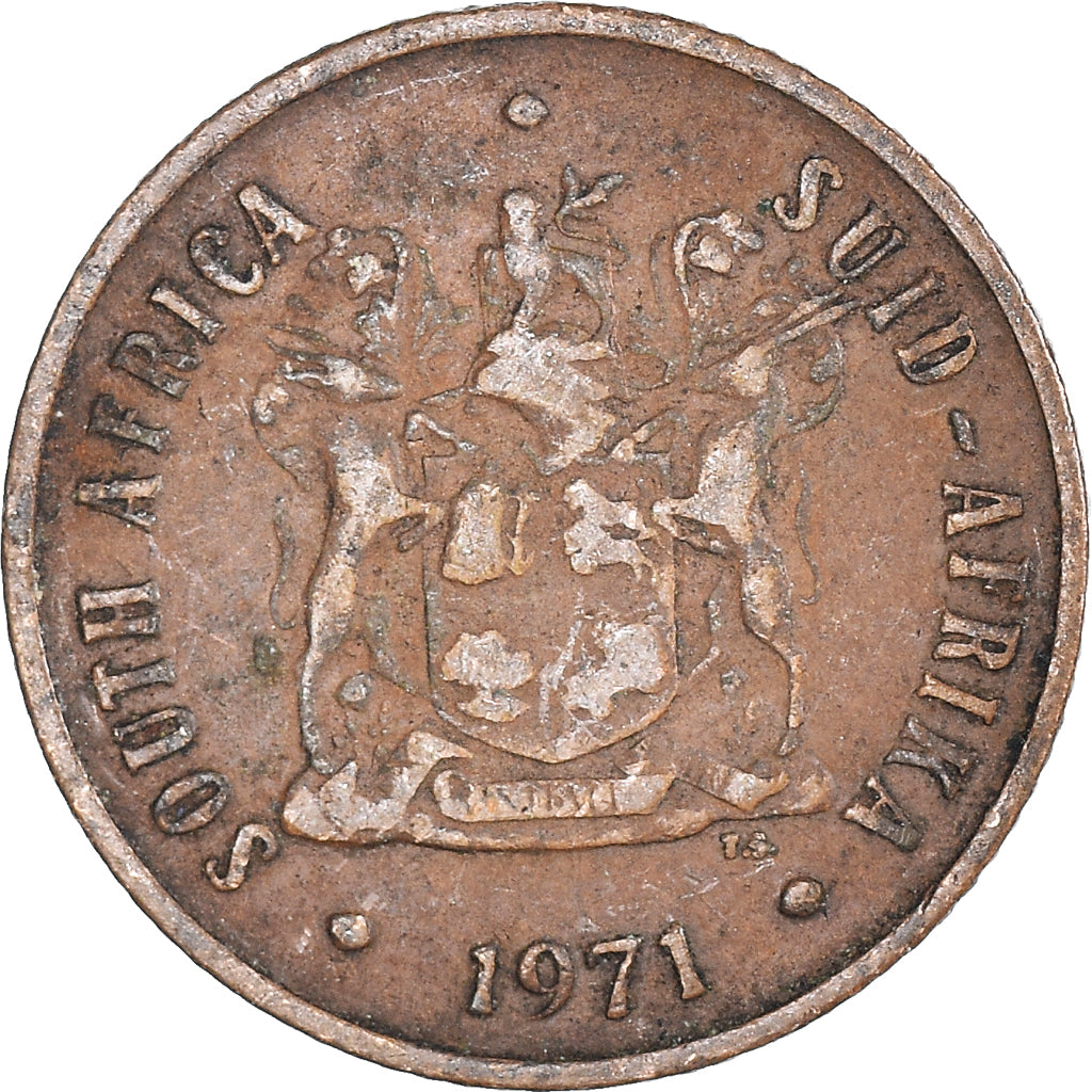 Monnaie, Afrique du Sud, 2 Cents, 1971