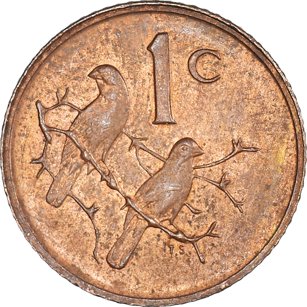Coin, South Africa, 1 Cent, 1980