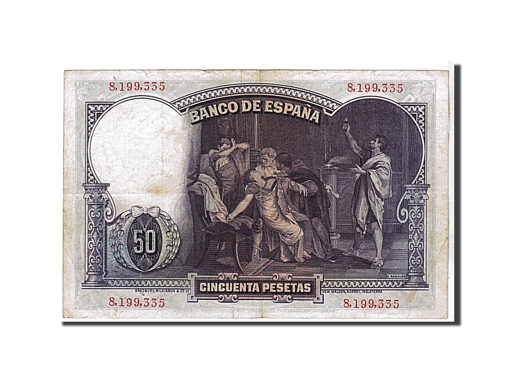Banknote, Spain, 50 Pesetas, 1931, KM:82, AU(55-58)
