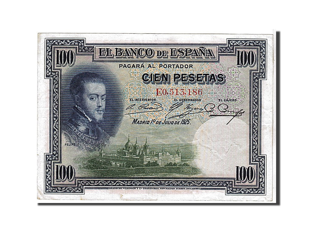 Banconote, Spagna, 100 Pesetas, 1925, SPL-