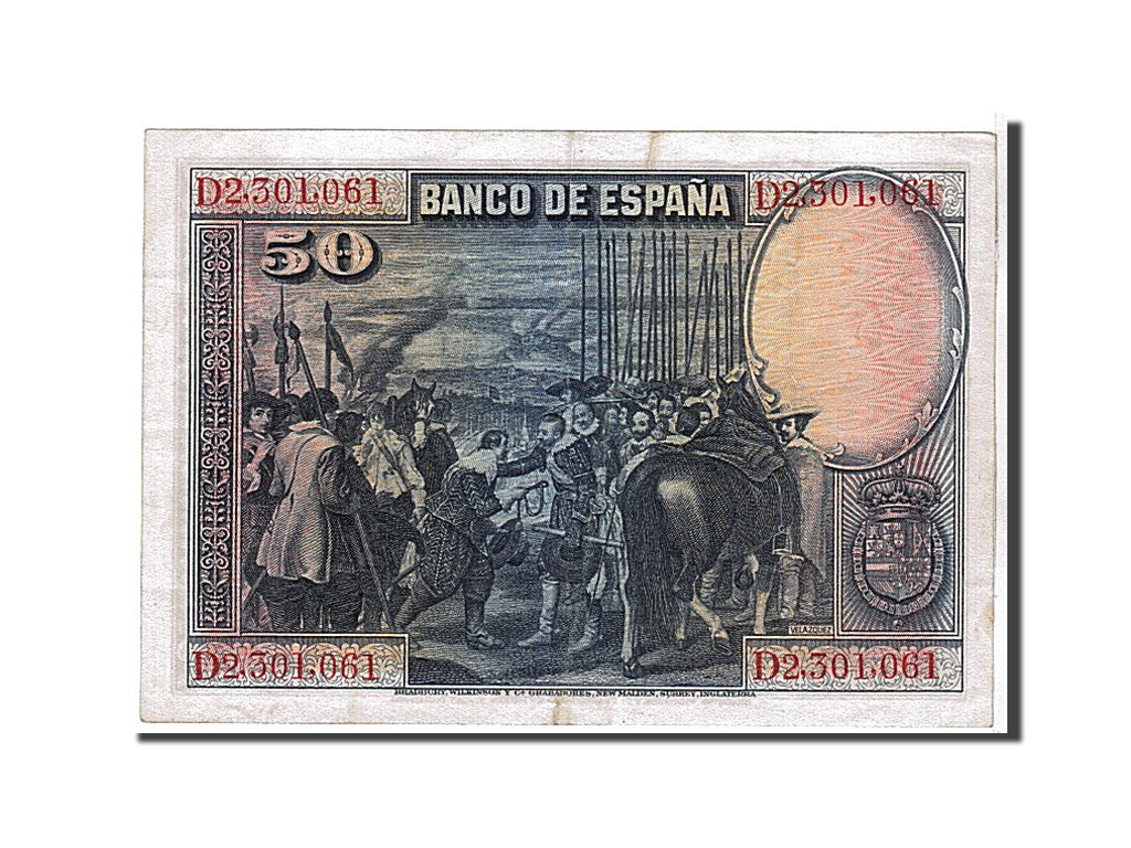 Banknote, Spain, 50 Pesetas, 1928, KM:75b, AU(55-58)