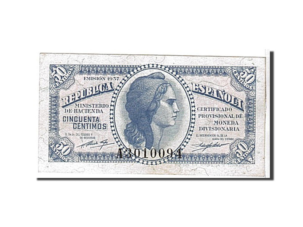 Banknote, Spain, 50 Centimos, 1937, UNC(63)