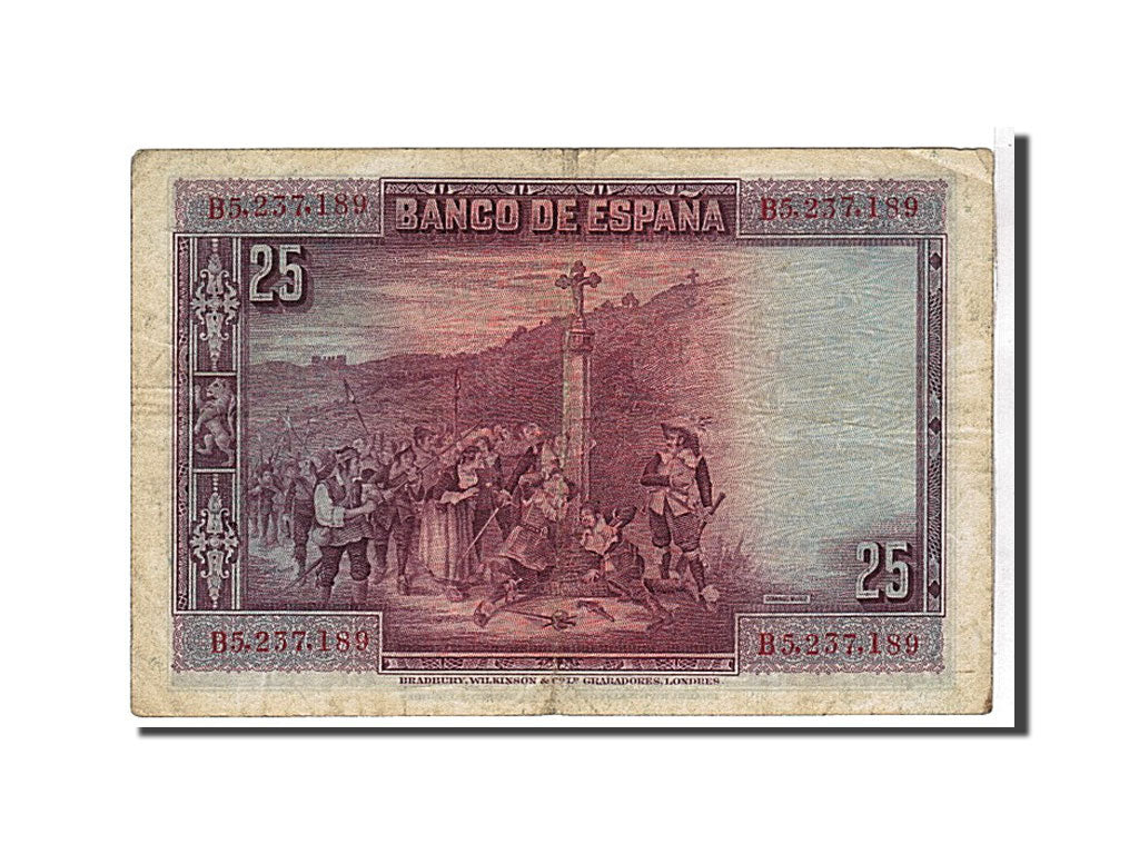 Banknote, Spain, 25 Pesetas, 1928, KM:74b, EF(40-45)