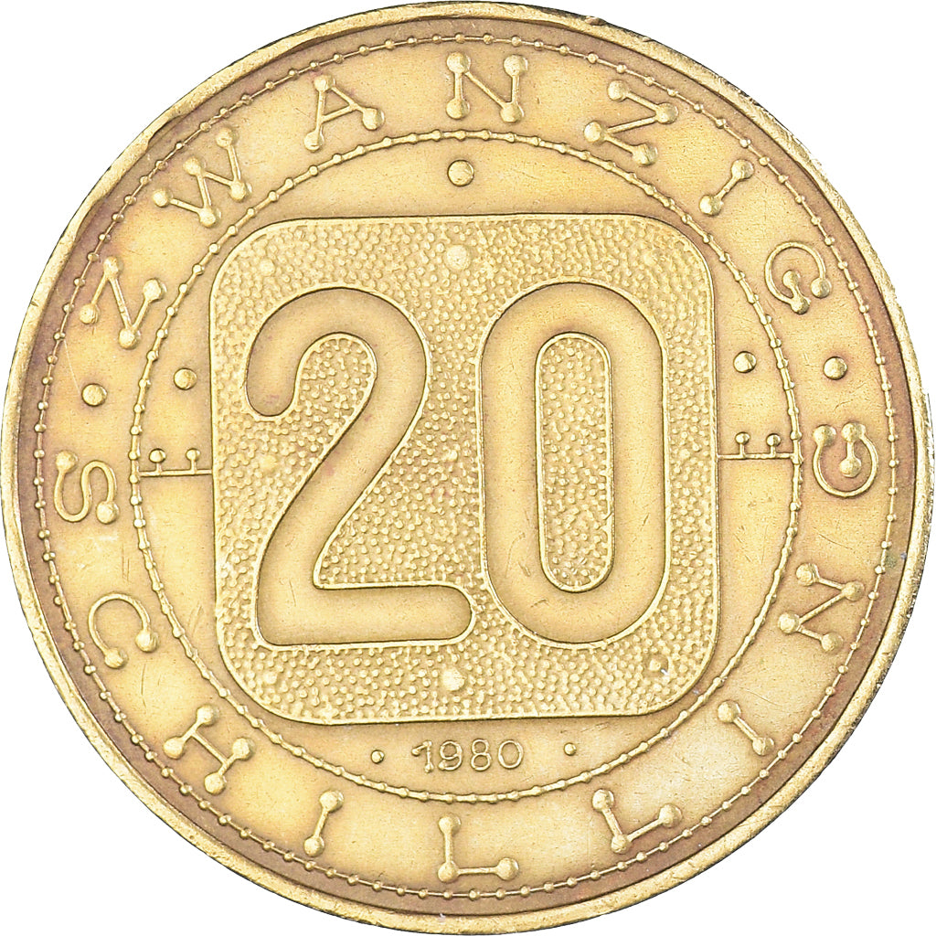 Moneda, Austria, 20 Schilling, 1980