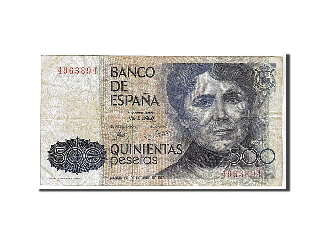 Billete, 500 Pesetas, 1979, España, BC+