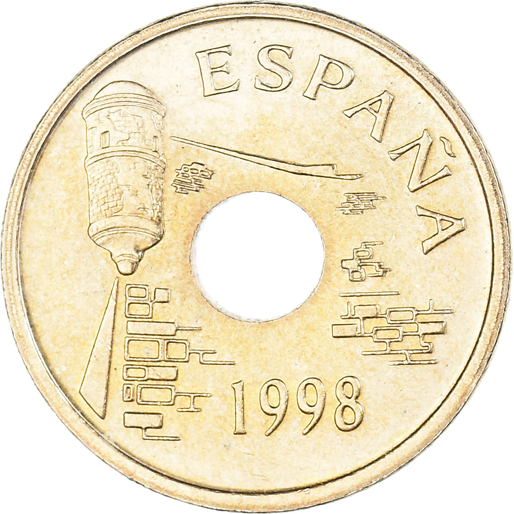 Moeda, Espanha, 25 Pesetas, 1998