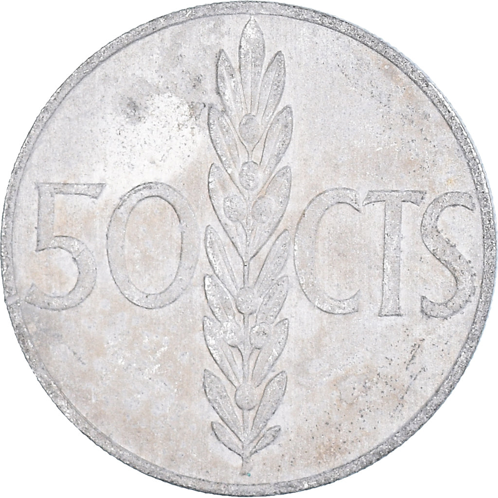 Monnaie, Espagne, 50 Centimos, 1966