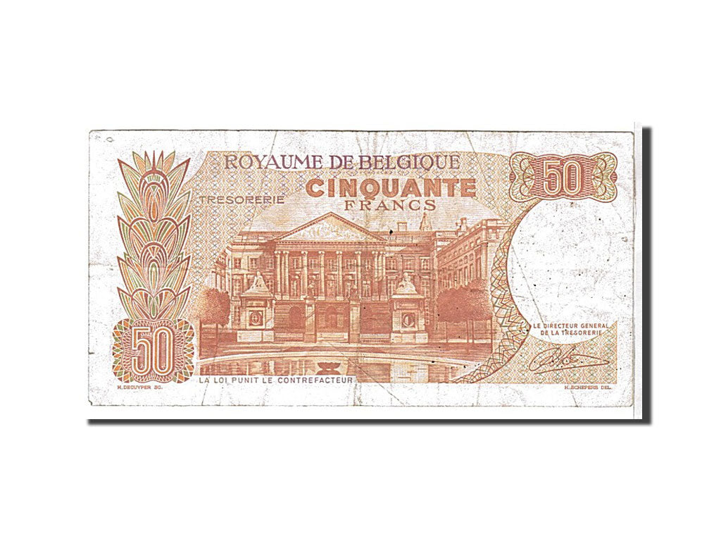 Banknote, Belgium, 50 Francs, 1966, KM:139, EF(40-45)