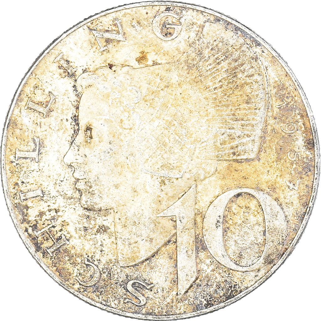 Moneda, Austria, 10 Schilling, 1957