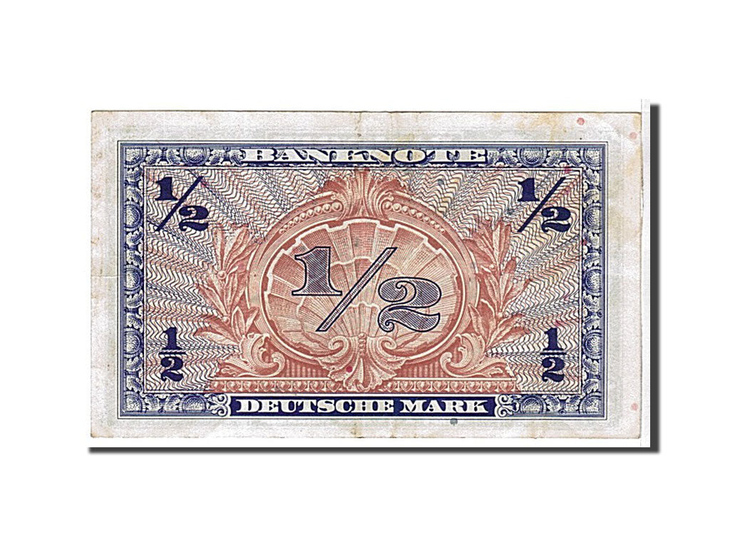 Banknote, GERMANY - FEDERAL REPUBLIC, 1/2 Deutsche Mark, 1948, AU(55-58)
