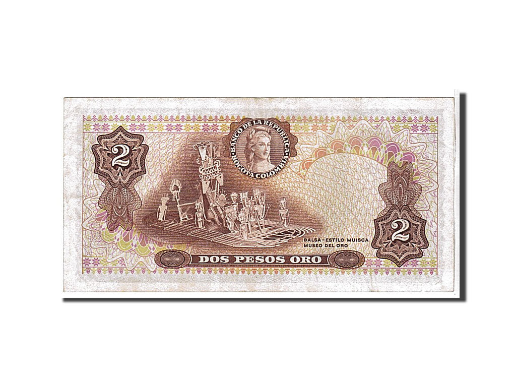 Banknote, Colombia, 2 Pesos Oro, 1977, KM:413b, UNC(60-62)