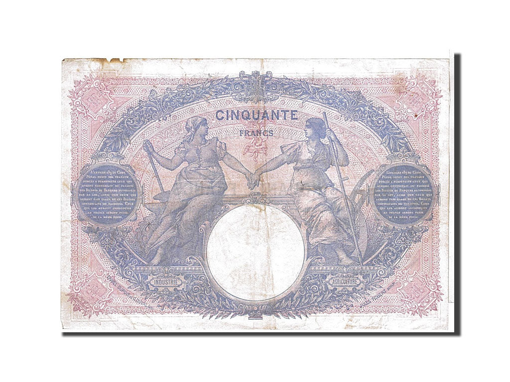 Billet, France, 50 Francs, 50 F 1889-1927 ''Bleu et Rose'', 1915, SUP, KM:64e
