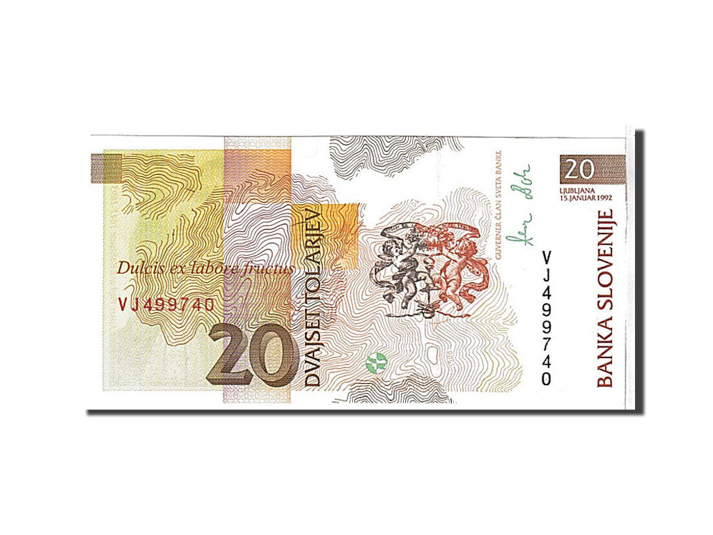 Billet, Slovénie, 20 Tolarjev, 1992, NEUF