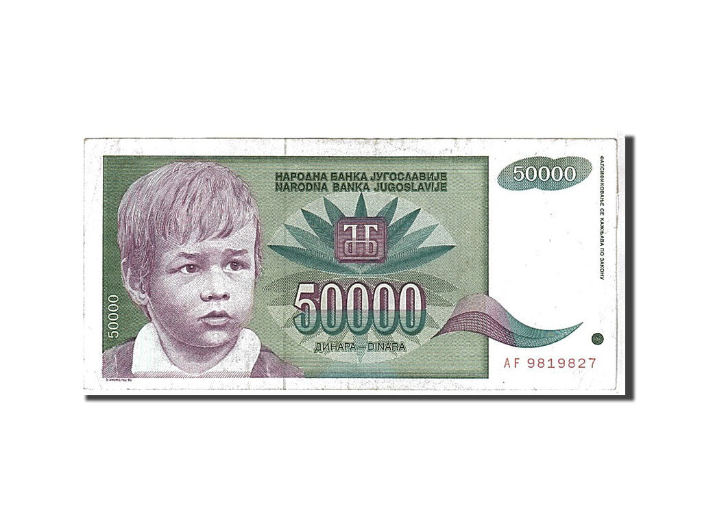 Banconote, Iugoslavia, 50,000 Dinara, 1992, KM:117, BB