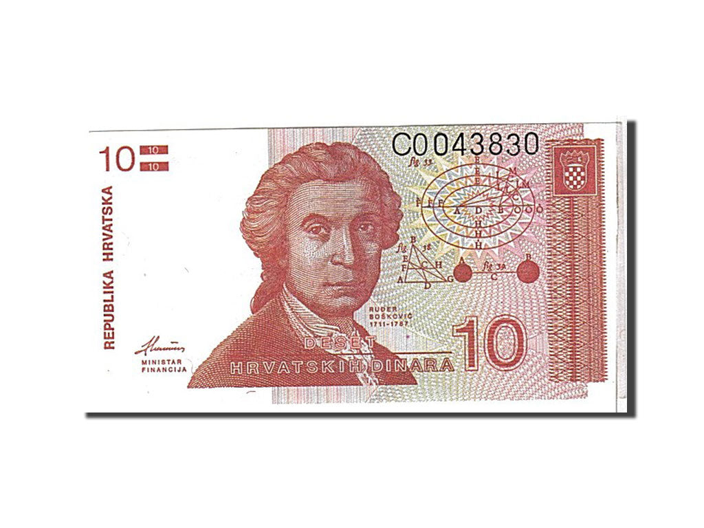 Billet, Croatie, 10 Dinara, 1991, NEUF