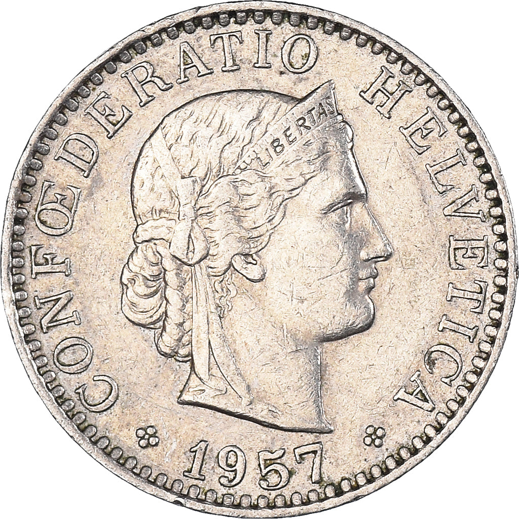 Coin, Switzerland, 20 Rappen, 1957