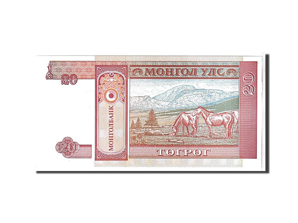 Banknote, Mongolia, 20 Tugrik, 1993, UNC(65-70)