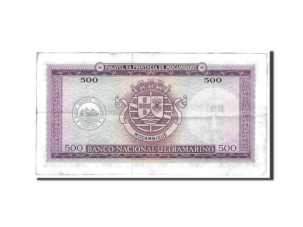 Banknote, Mozambique, 500 Escudos, 1967, KM:110a, EF(40-45)