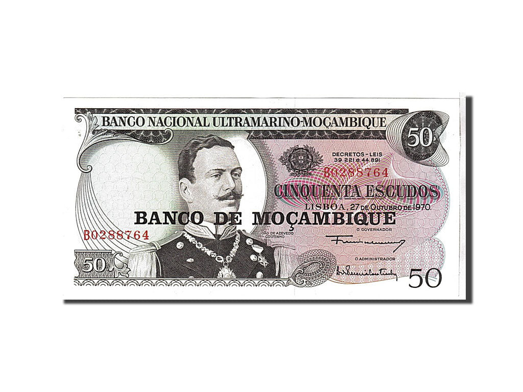 Banknote, Mozambique, 50 Escudos, 1970, KM:111, UNC(65-70)