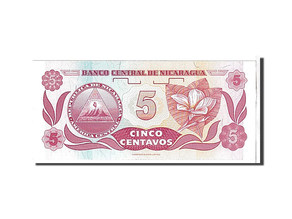 Billet, Nicaragua, 5 Centavos, 1991, NEUF
