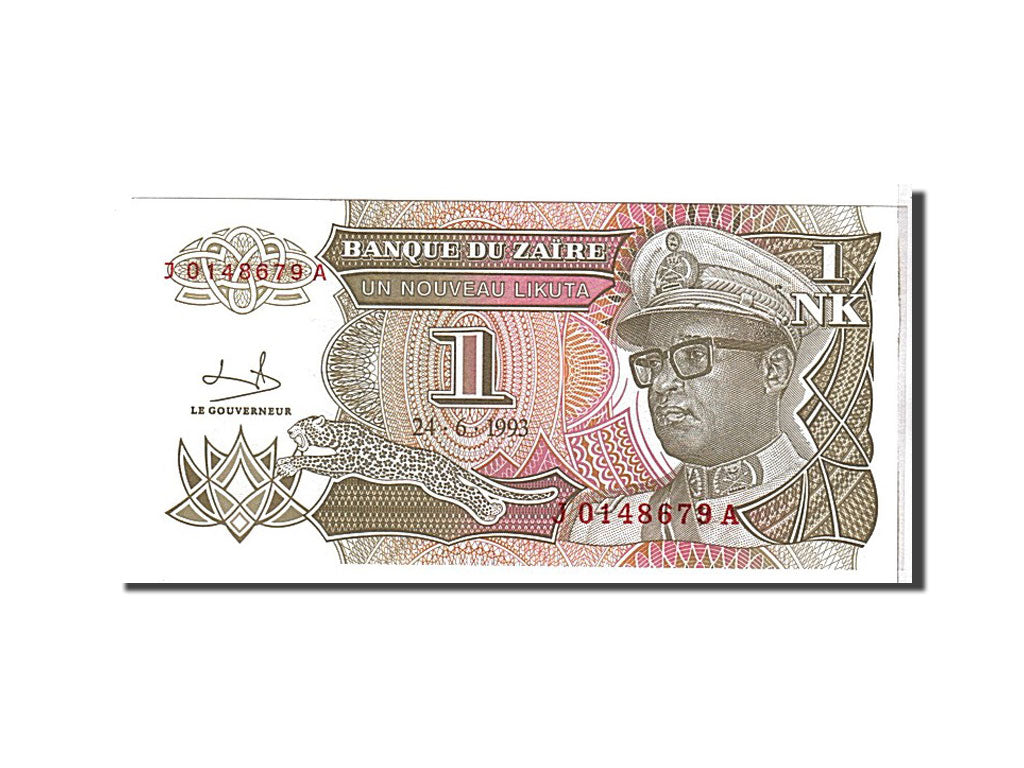Banknote, Zaire, 1 Nouveau Likuta, 1993, KM:47a, UNC(65-70)